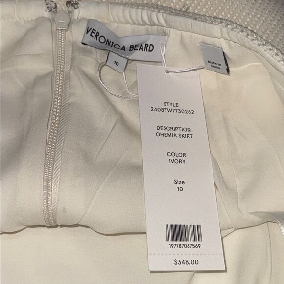 NWT Veronica Beard OHEMIA SKIRT Ivory Size 10 Revolve - Picture 9 of 13